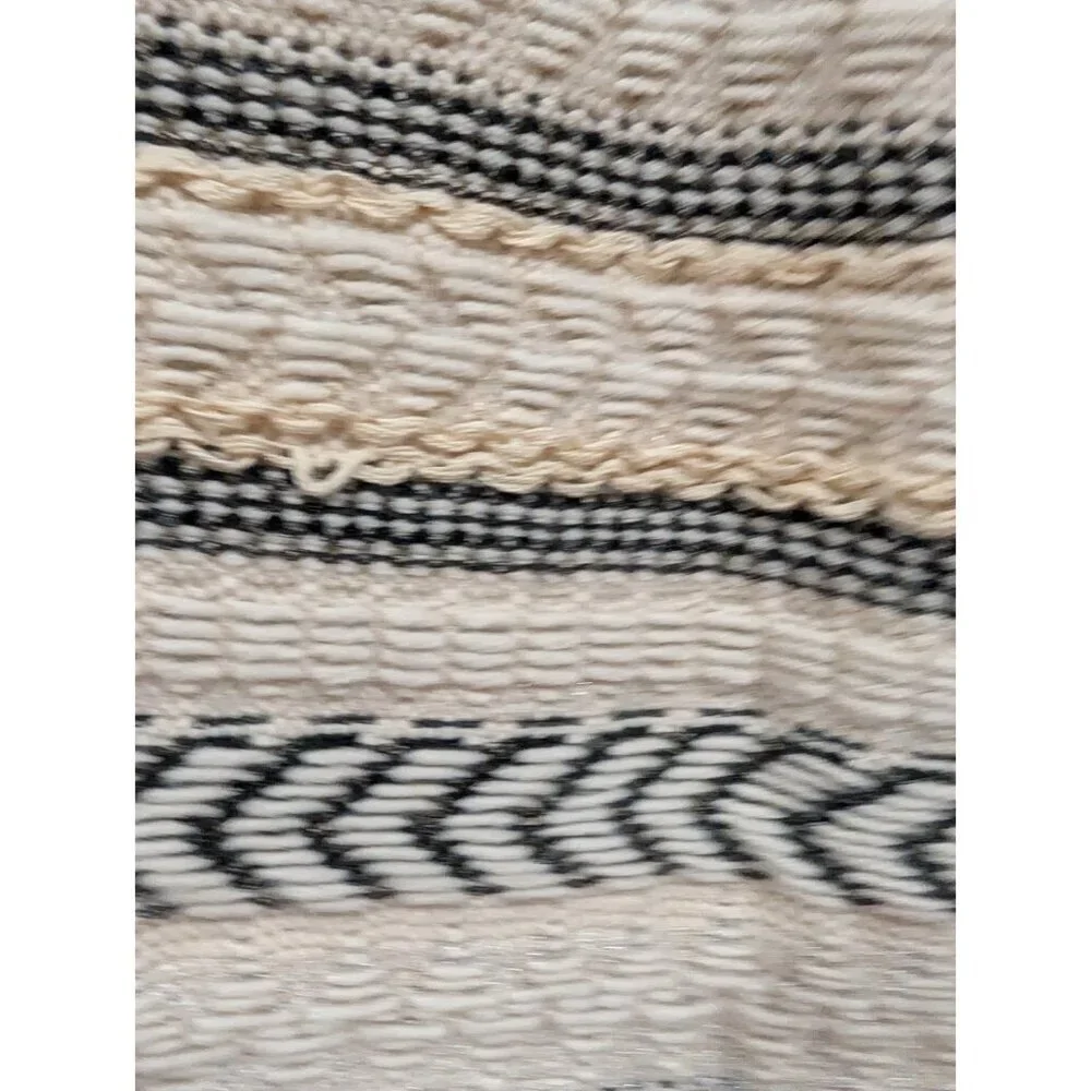 Tory Burch Jacquard Knit Wool Blend Sweater Coat Sz L Hook Eye Close Luxury FLAW
